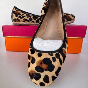 kate spade Leopard Print Ballet Flats - Black & Tan